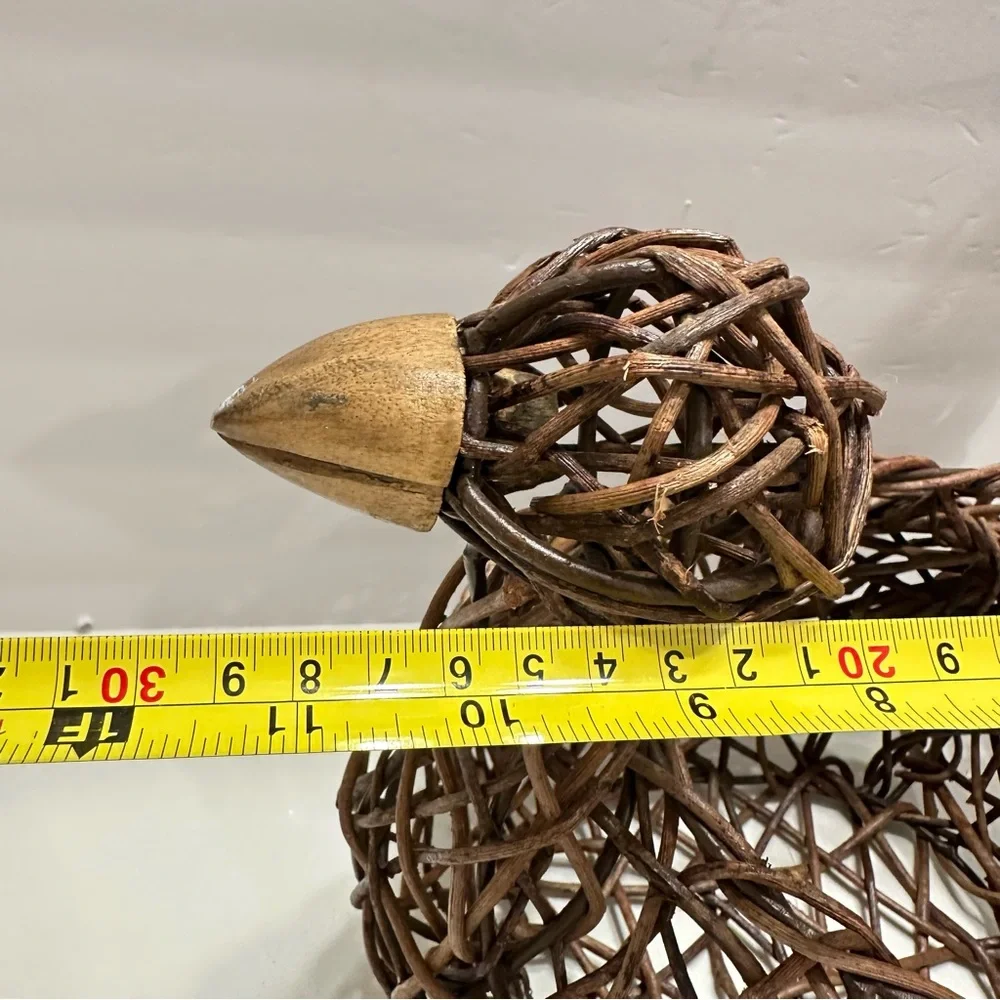 Woven Rattan Bird Turkey Basket Large Holiday Farmhouse‎ Farm Ranch